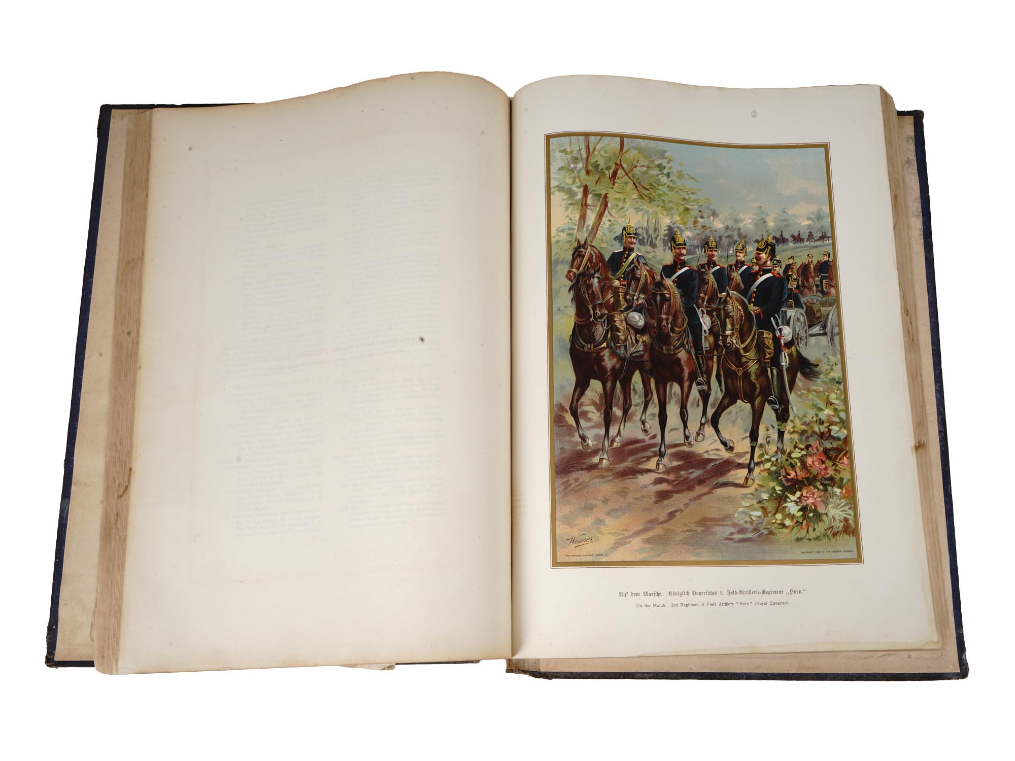 ANTIQUE GERMANYS ARMY NAVY BOOK WITH LITHOGRAPHS PIC-5